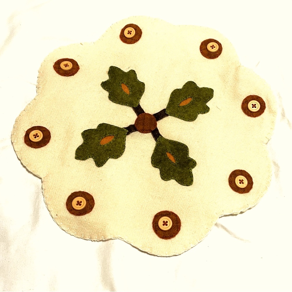 🦋2 for $25- Doily Handmade All Wool Original - One of a Kind